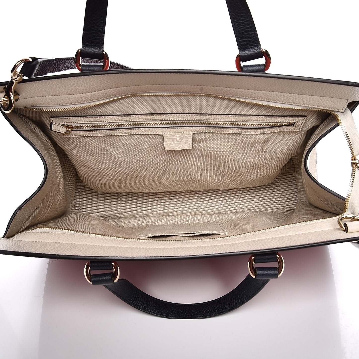 Dollar Calfskin Large Soho Top Handle Satchel Hibiscus Red Mystic White Blue