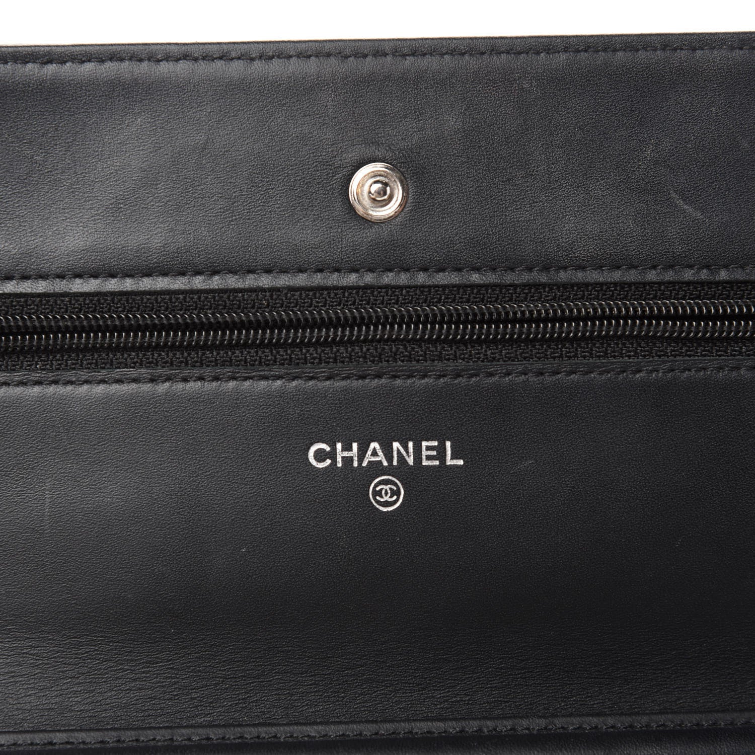 Chanel Caviar Timeless CC Wallet On Chain WOC Black 8 of 11