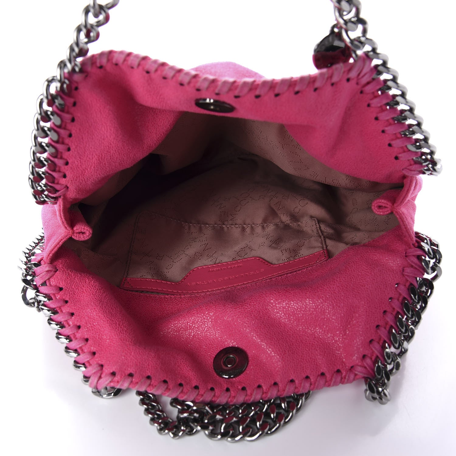 Stella McCartney Shaggy Deer Mini Falabella Fold Over Tote Hot Pink 5 of 9