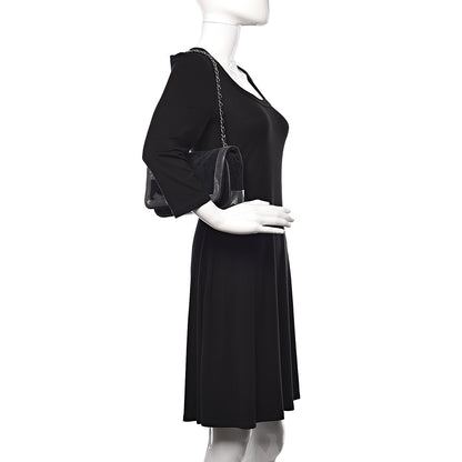 Chanel Terry Cotton PVC Perforated CC Flap Black 2 of 10