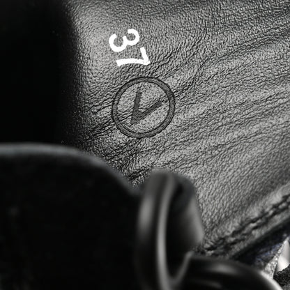 Louis Vuitton Denim Calfskin Metropolis Flat Ranger Boot 37 Navy Blue 9 of 9