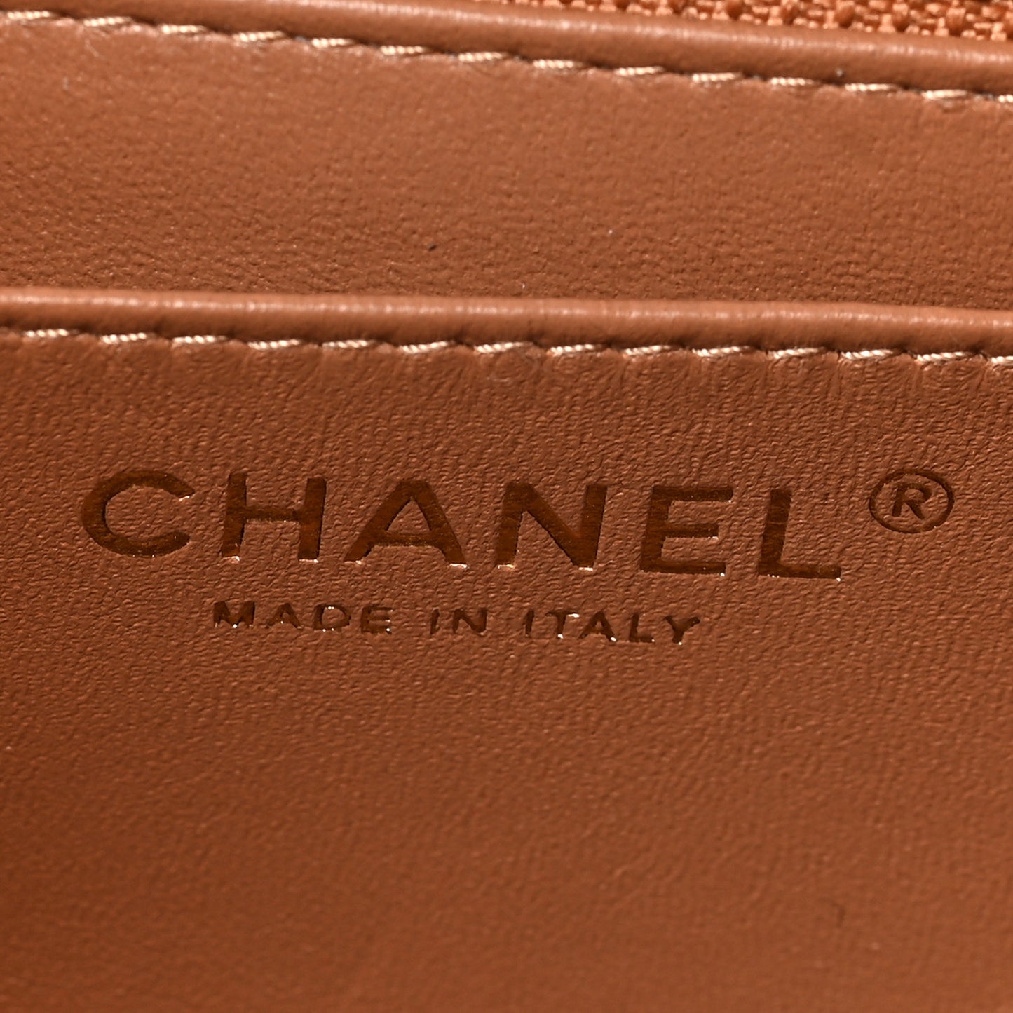 Lambskin Quilted Mini Rectangular Flap Brown