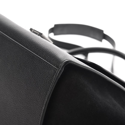 Celine Drummed Calfskin Suede Small Trapeze Black 11 of 13