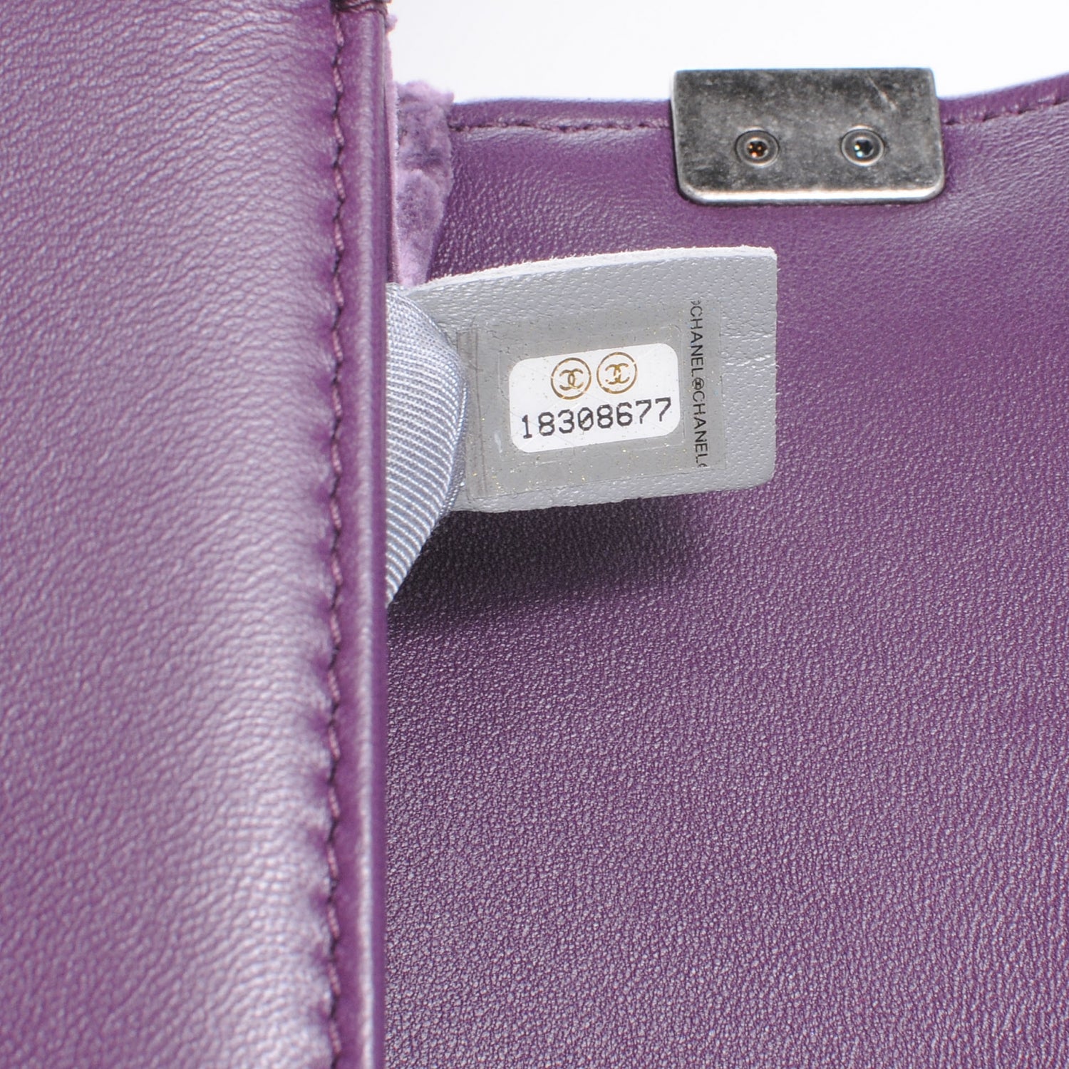 Chanel Velvet Quilted Small Boy Flap Purple 7 of 8