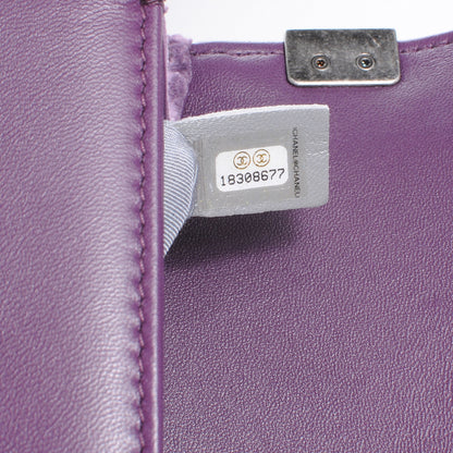 Chanel Velvet Quilted Small Boy Flap Purple 7 of 8