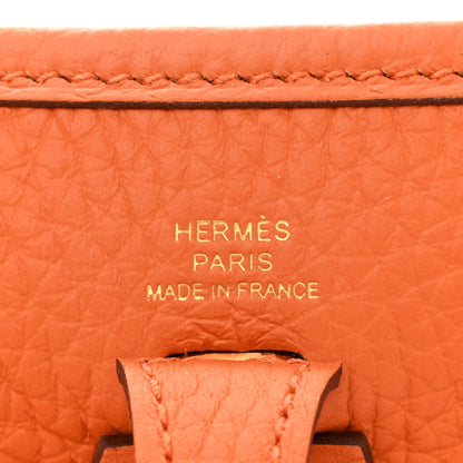 Hermes Taurillon Clemence Evelyne TPM Orange 6 of 11