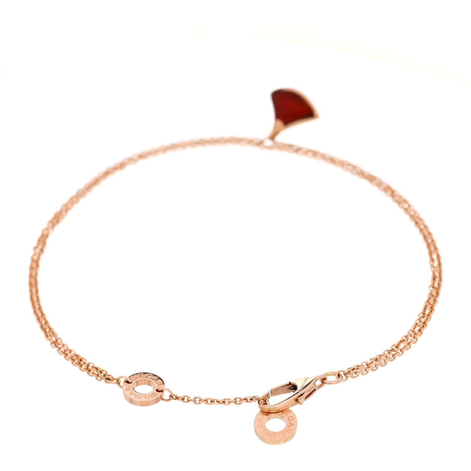 Bulgari 18K Rose Gold Carnelian Divas' Dream Bracelet SM 2 of 3