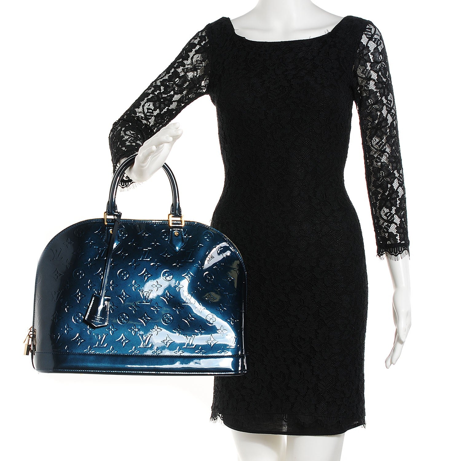 Louis Vuitton Vernis Alma GM Blue Nuit 2 of 7