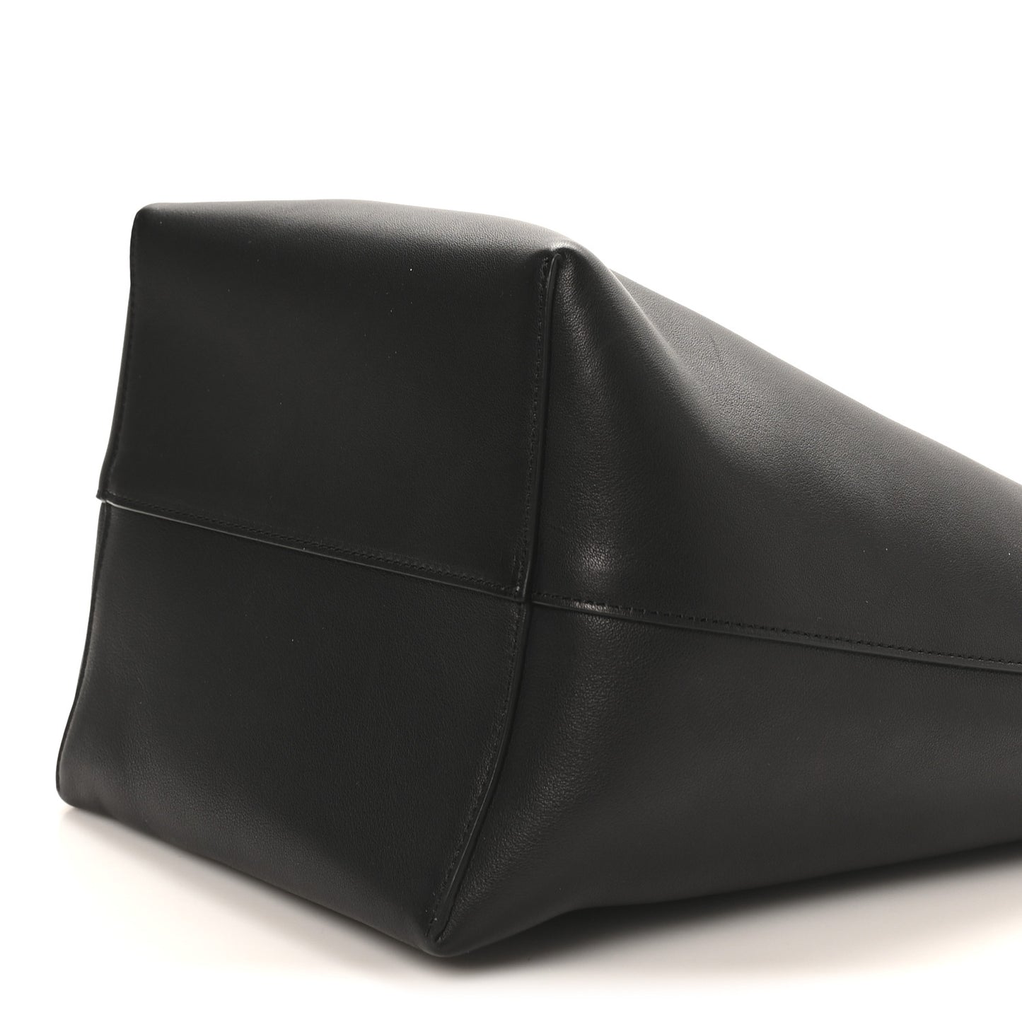 Polished Saddle Calfskin Medium N/S Park Tote Black