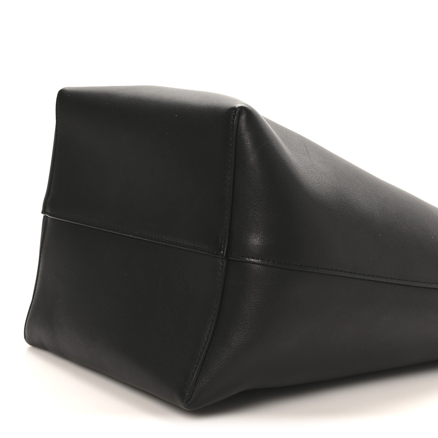 The Row Polished Saddle Calfskin Medium N/S Park Tote Black 8 of 8