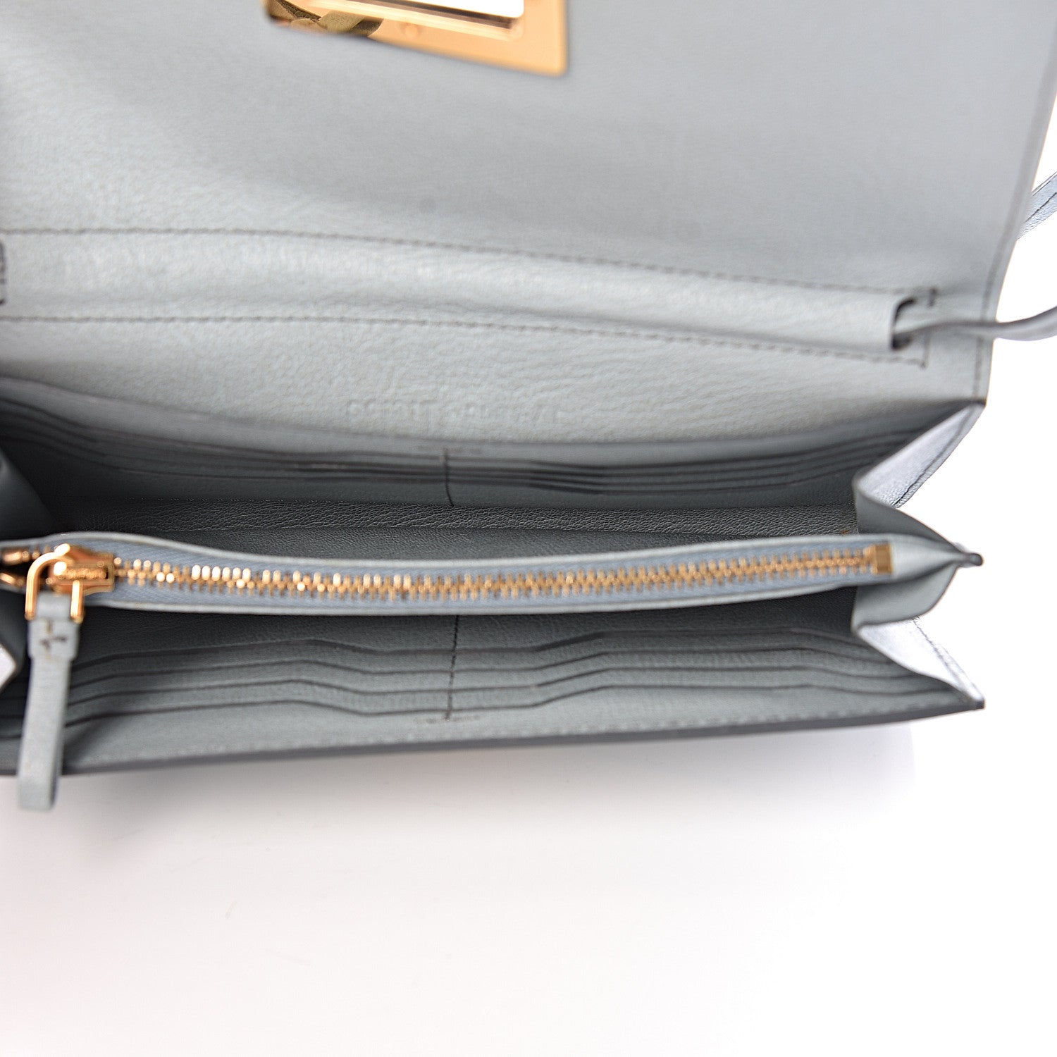 Tom Ford Calfskin Natalia Wallet On Chain Light Blue 5 of 14