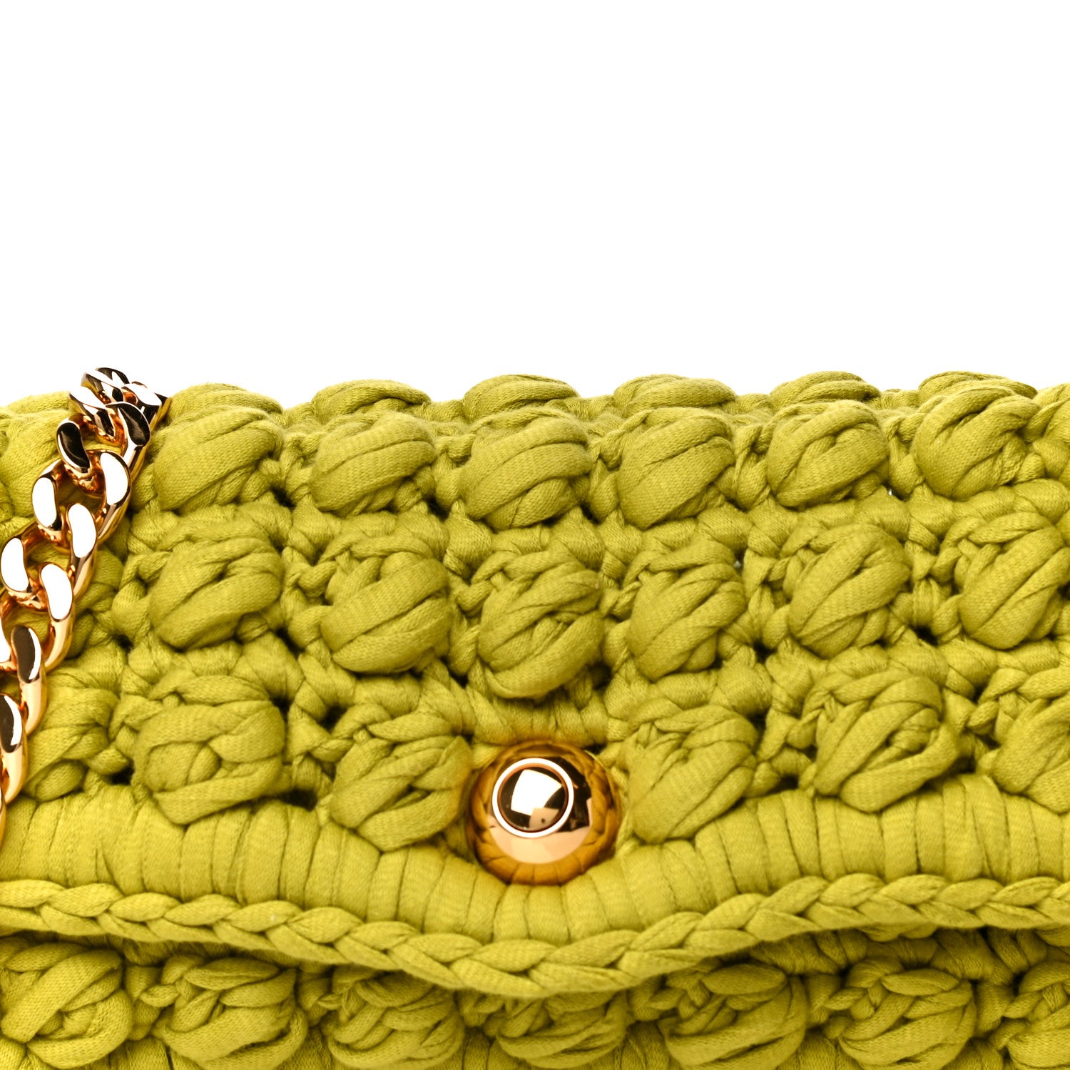Bottega Veneta Jersey Crochet Shoulder Bag Kiwi 7 of 9