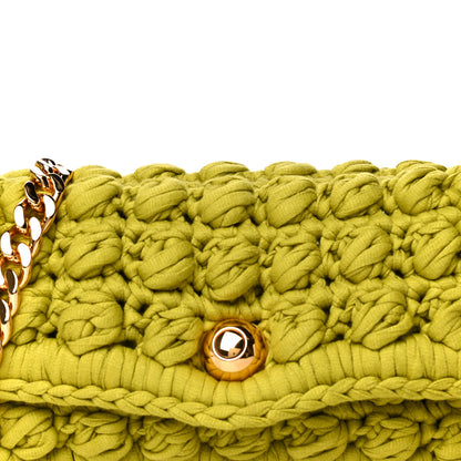 Bottega Veneta Jersey Crochet Shoulder Bag Kiwi 7 of 9