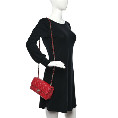 Chanel Lambskin Quilted Mini Rectangular Flap Red 2 of 10