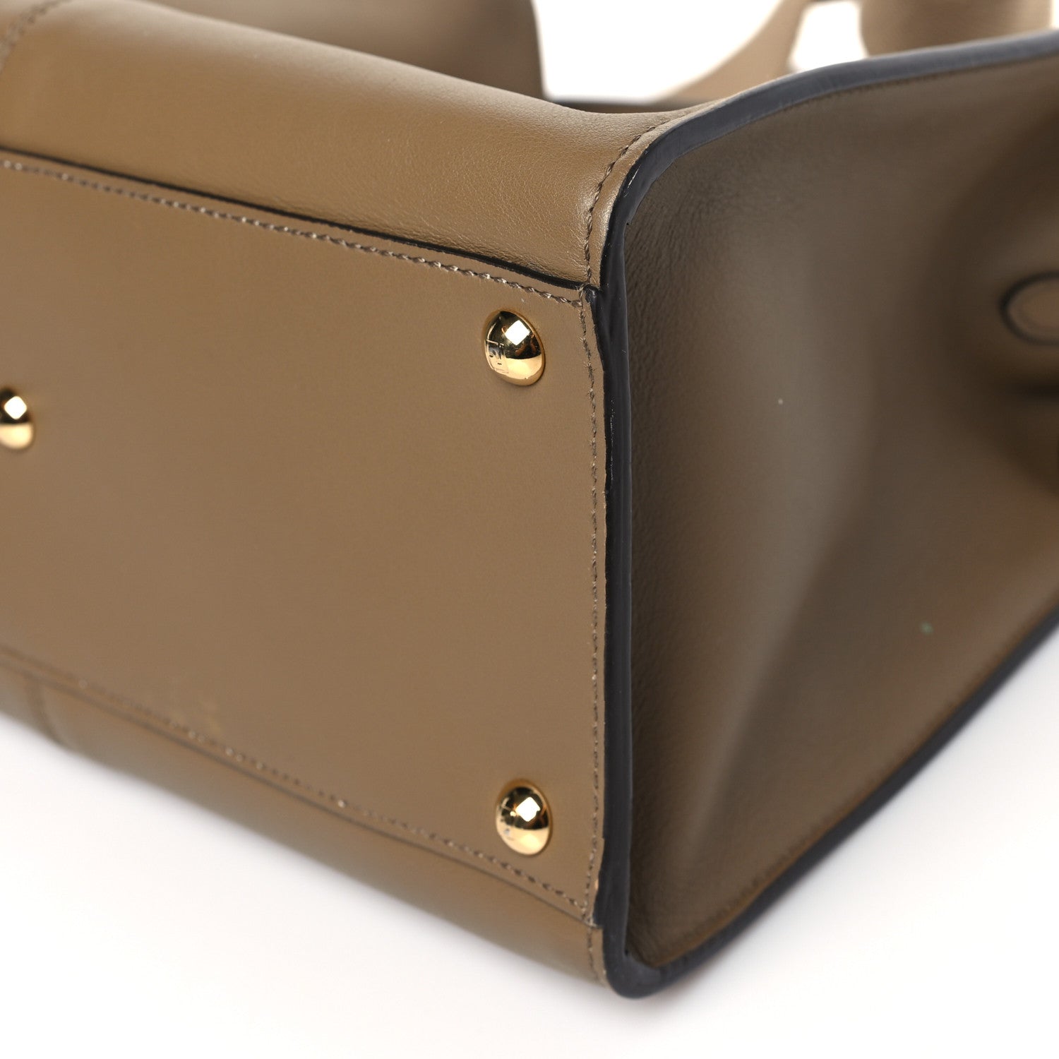 Fendi Vitello Seta Century Medium Peekaboo X-Lite Fango Mandorlo 8 of 8