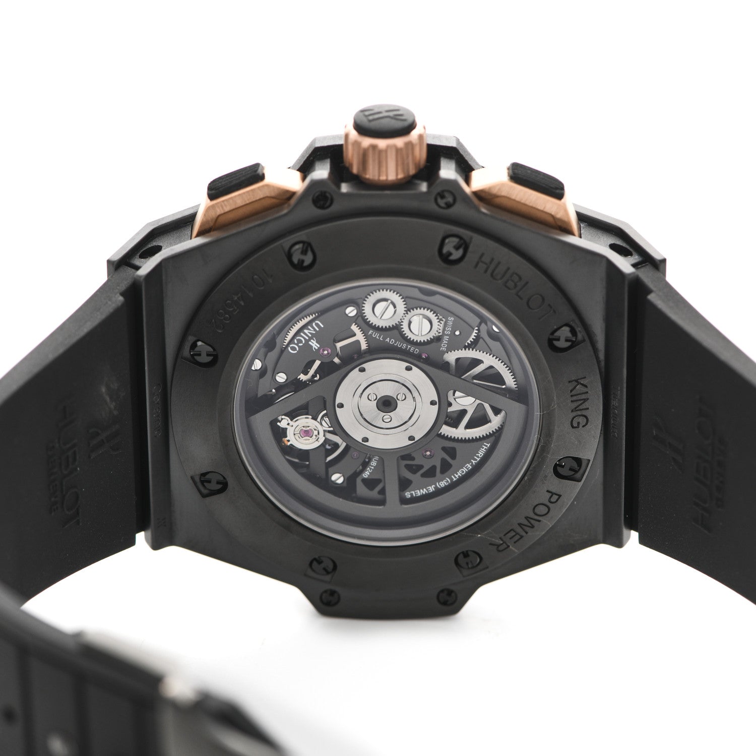 Hublot 18K Rose Gold Ceramic Rubber 48mm Big Bang King Power Chronograph Automatic Watch Black 701.CO.0180.RX 4 of 4