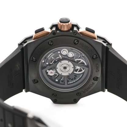 Hublot 18K Rose Gold Ceramic Rubber 48mm Big Bang King Power Chronograph Automatic Watch Black 701.CO.0180.RX 4 of 4