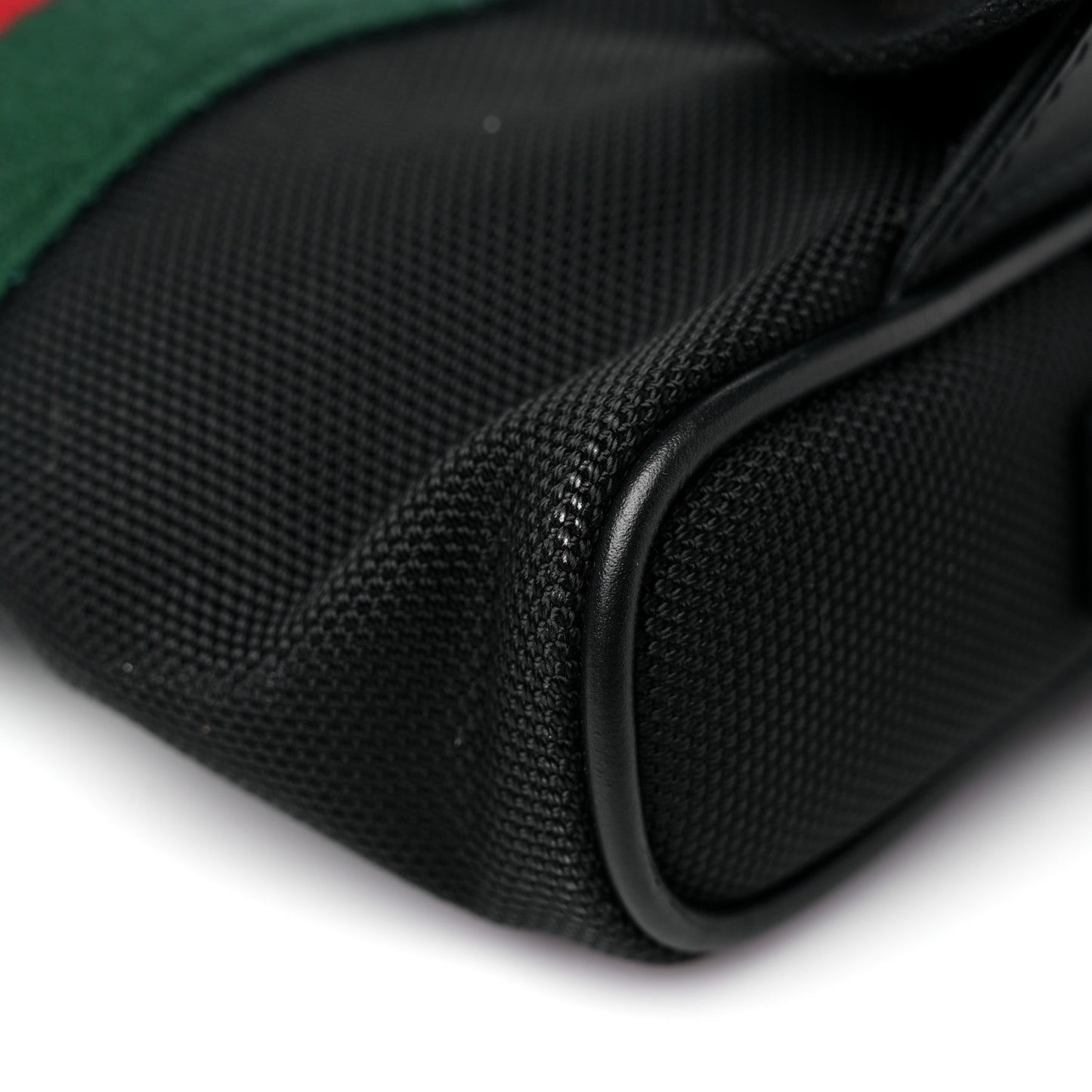 Canvas Web Slim Belt Bag Black