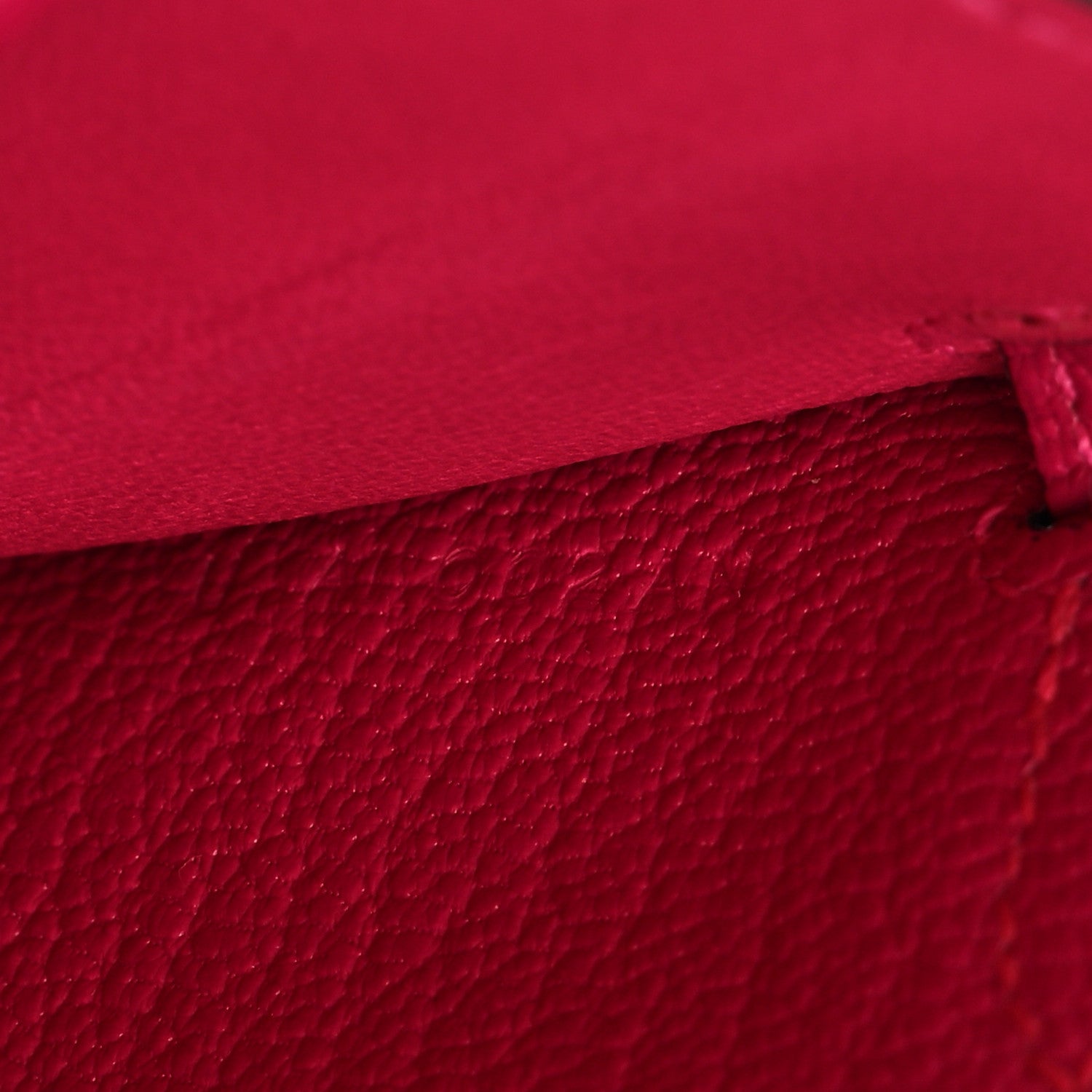 Hermes Chevre Mysore Kelly Wallet To Go Rose Mexico 7 of 12