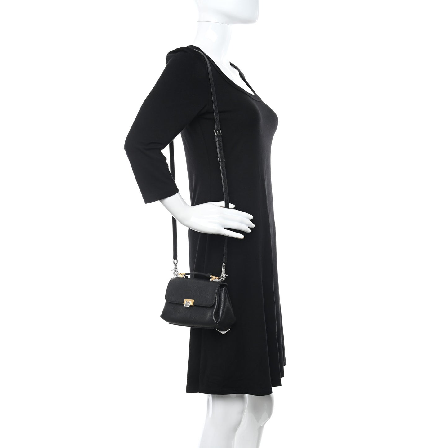 Grained Calfskin Le Dix Nano Soft Cartable Black