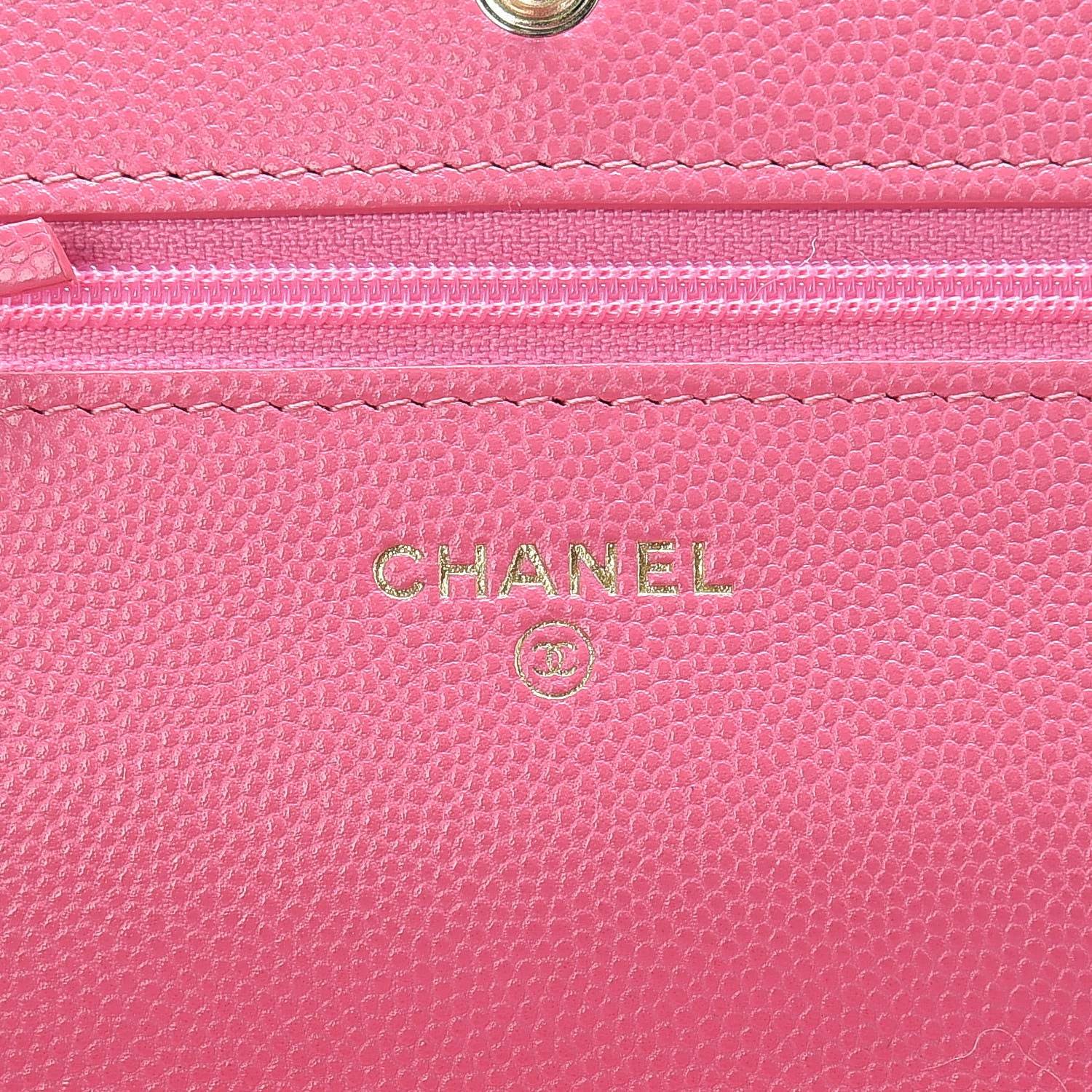 Chanel Caviar Quilted Wallet on Chain WOC Pink 6 of 9