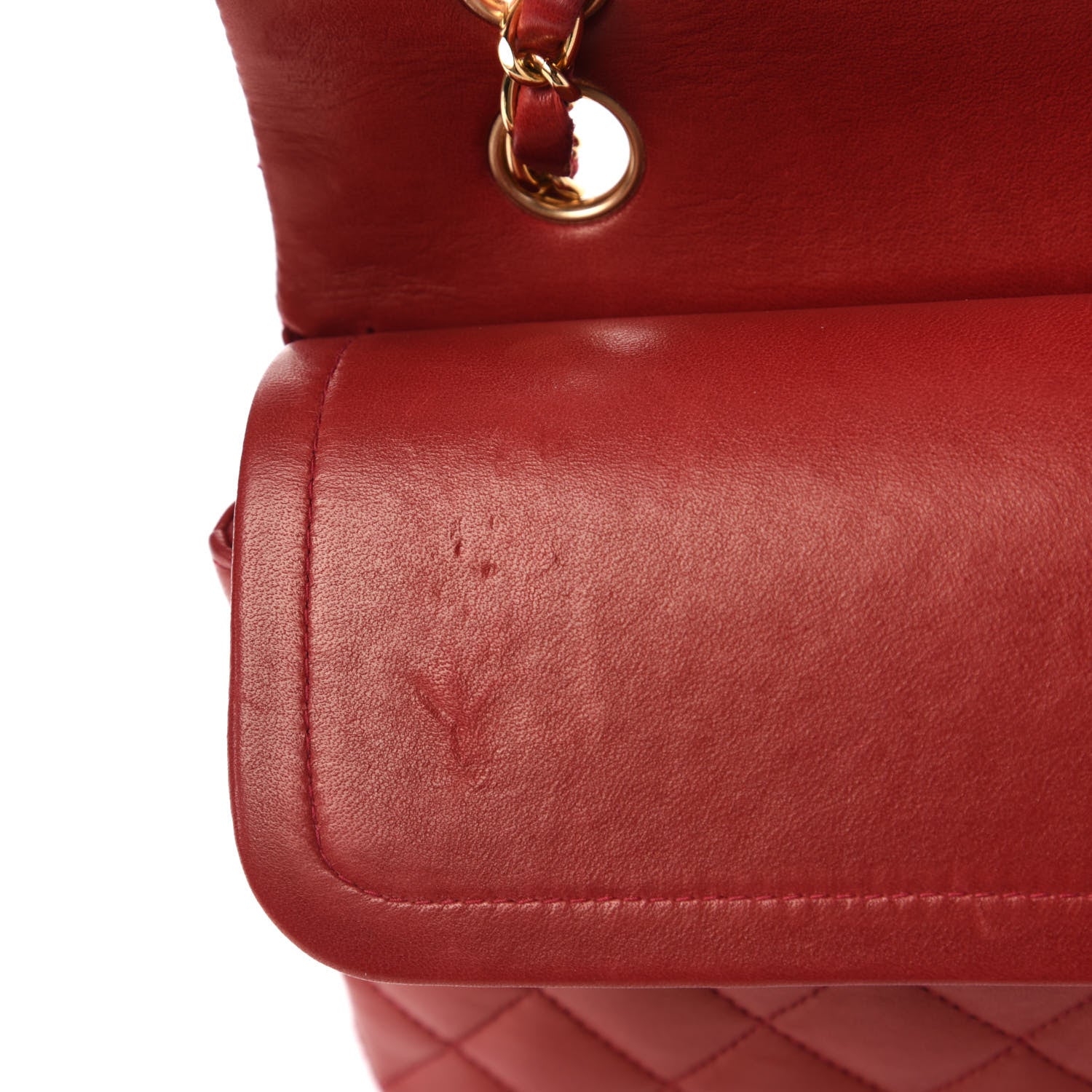 Chanel Lambskin Quilted Medium Double Flap Red 12 of 12