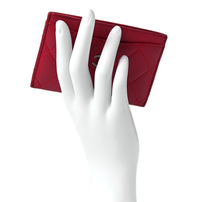Chanel Lambskin Quilted Card Holder Red 2 of 10