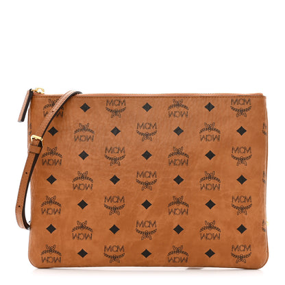 MCM Visetos Medium Crossbody Pouch Cognac 1 of 11