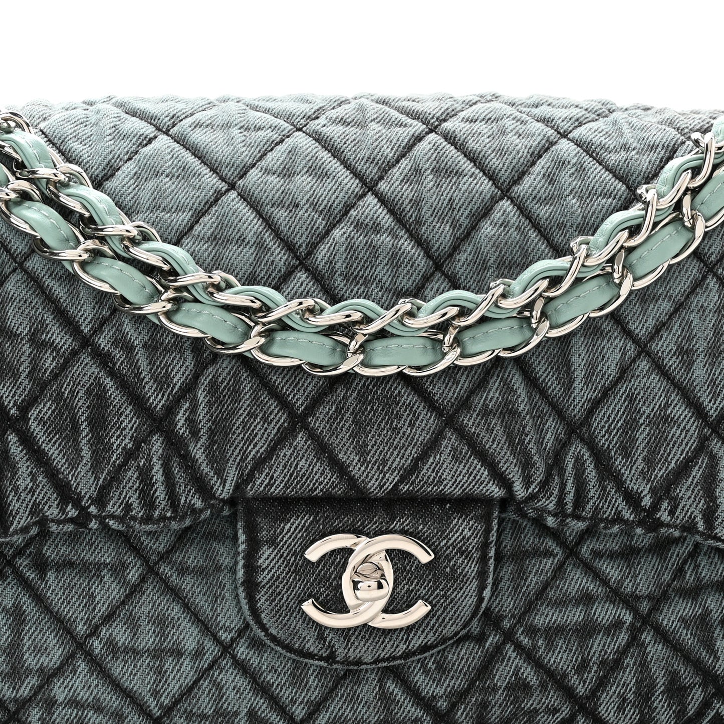 Denim Quilted Denimpression Flap Blue Black