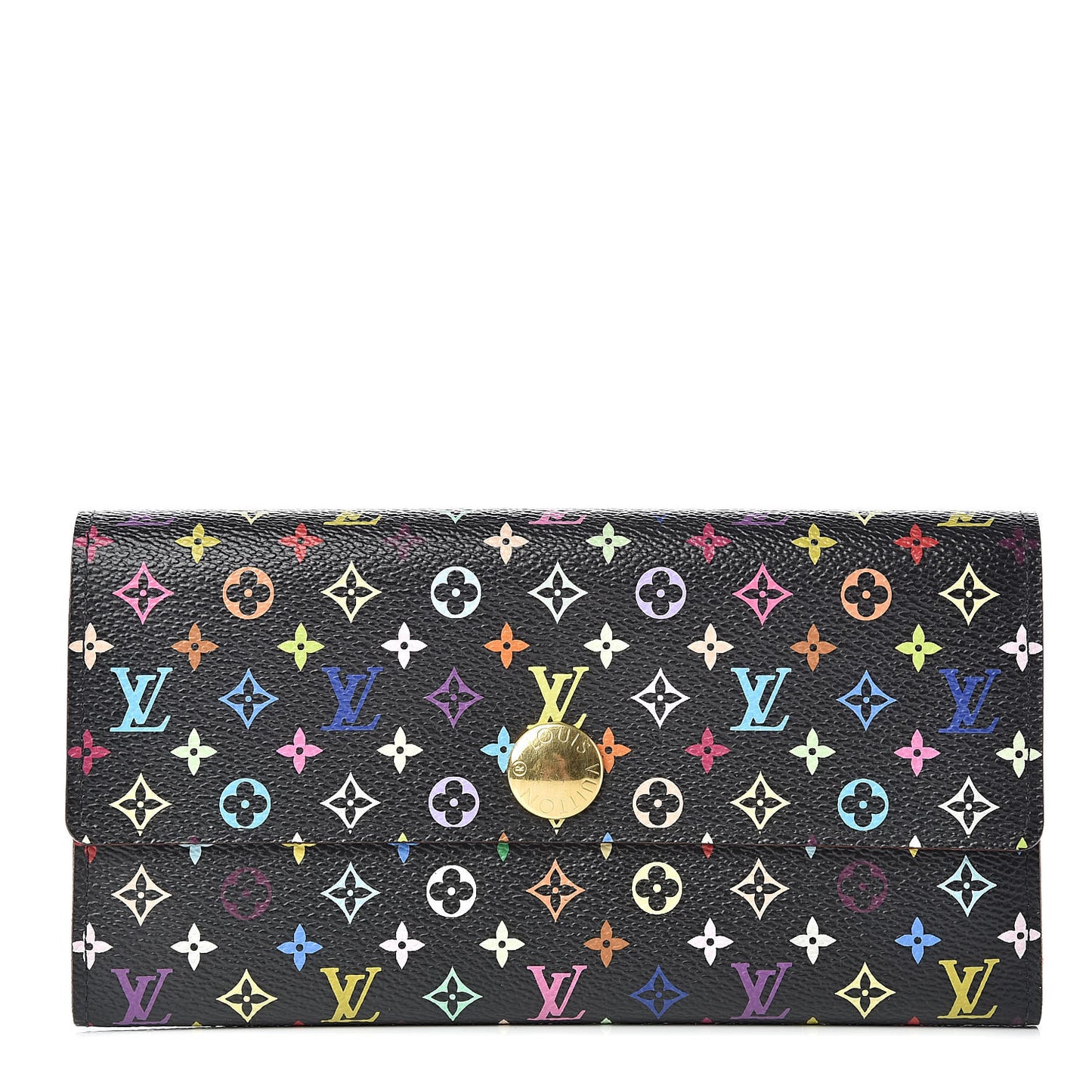 Monogram Multicolor Sarah Wallet Black Violet