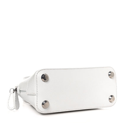 Balenciaga Grained Calfskin Logo XXS Ville Top Handle Bag White Fluo Pink 4 of 11