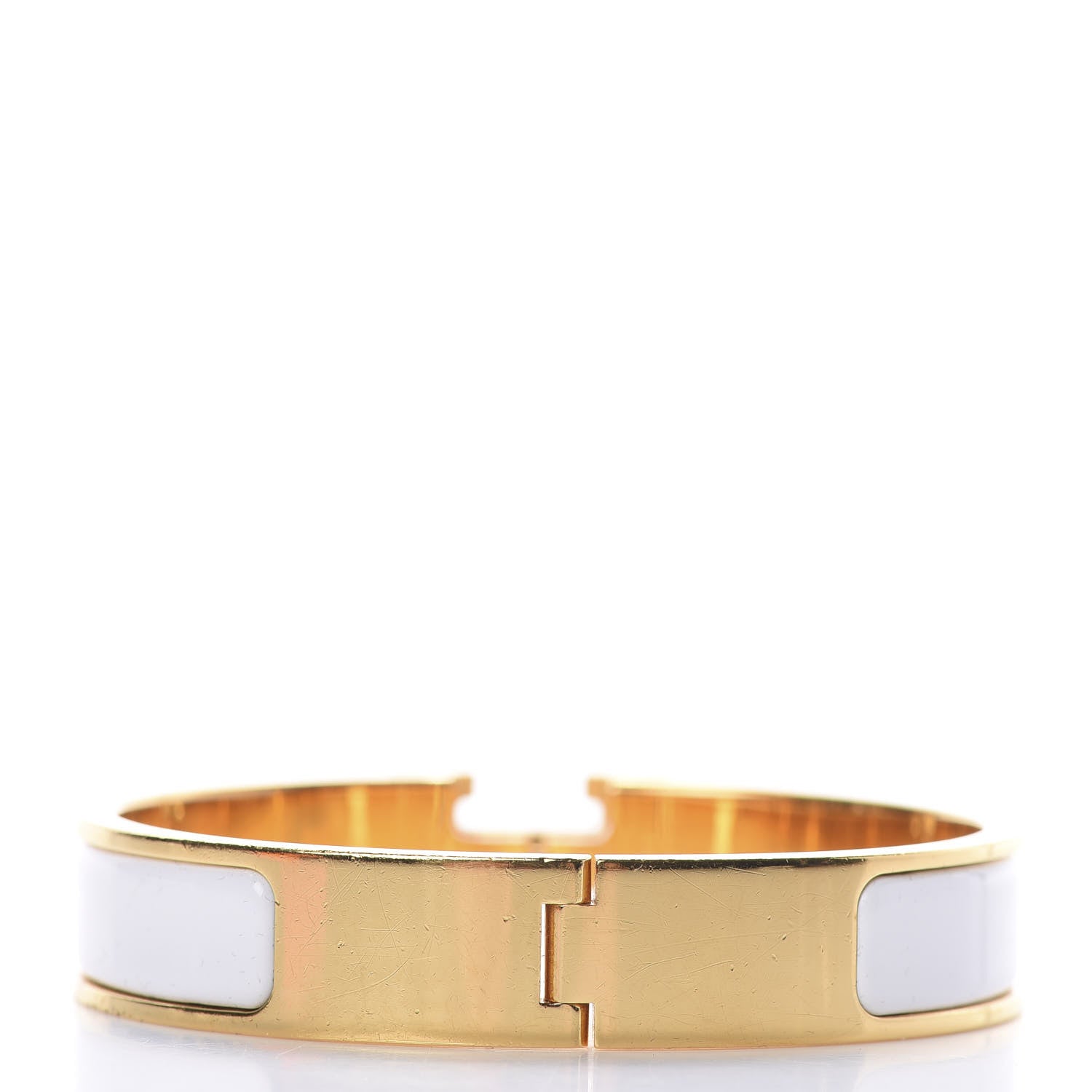Hermes Enamel Narrow Clic Clac H Bracelet PM White 2 of 3