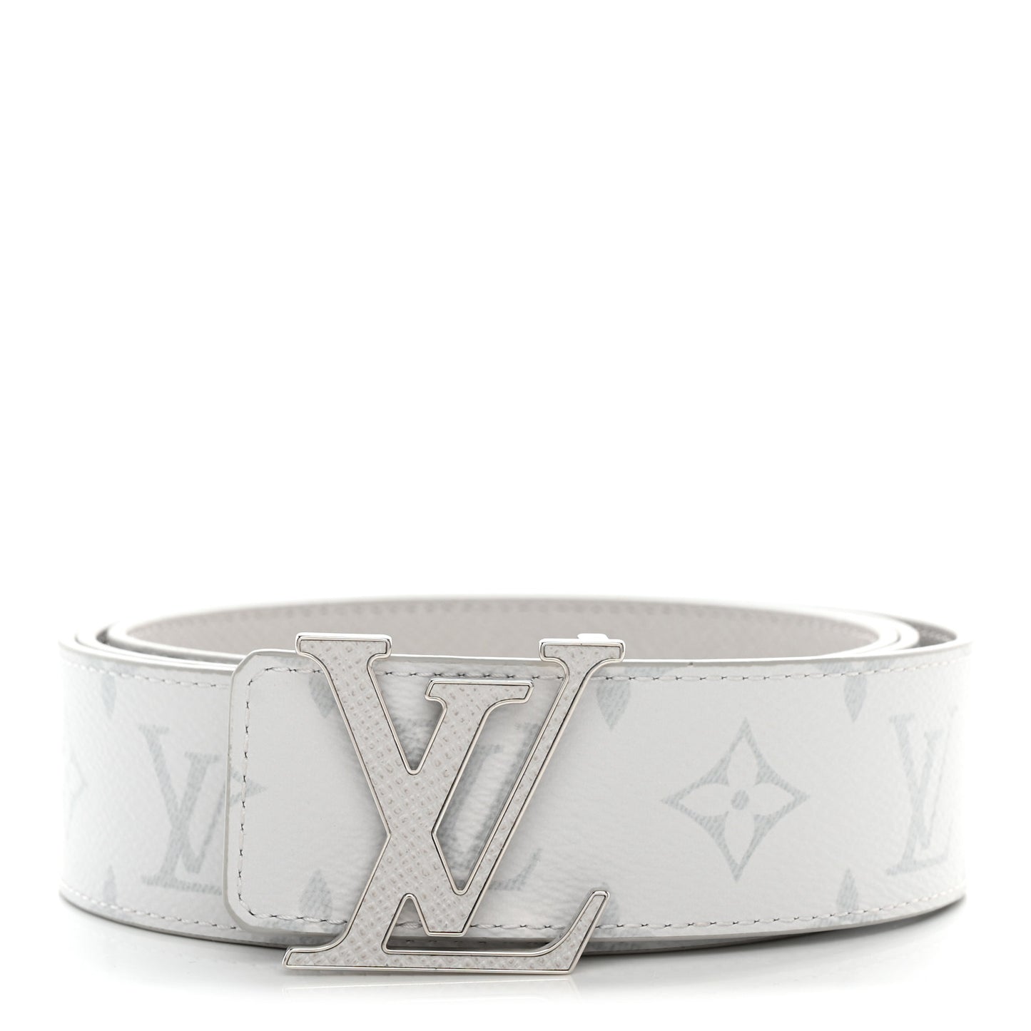 Taiga Monogram 40mm LV Initiales Belt 110 44 White