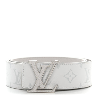 Louis Vuitton Taiga Monogram 40mm LV Initiales Belt 110 44 White 1 of 5