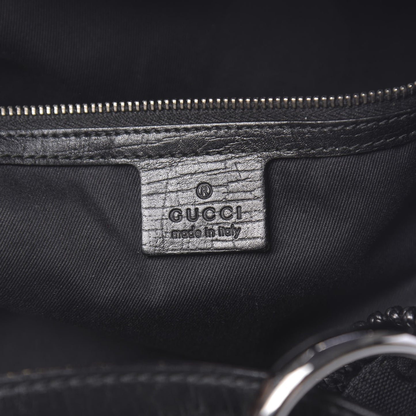 Monogram Large Horsebit Chain Hobo Black