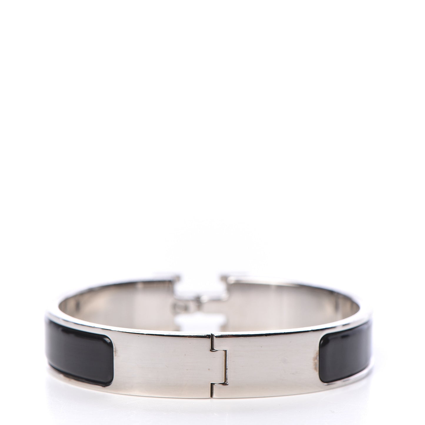 Enamel Narrow Clic Clac H Bracelet PM Black