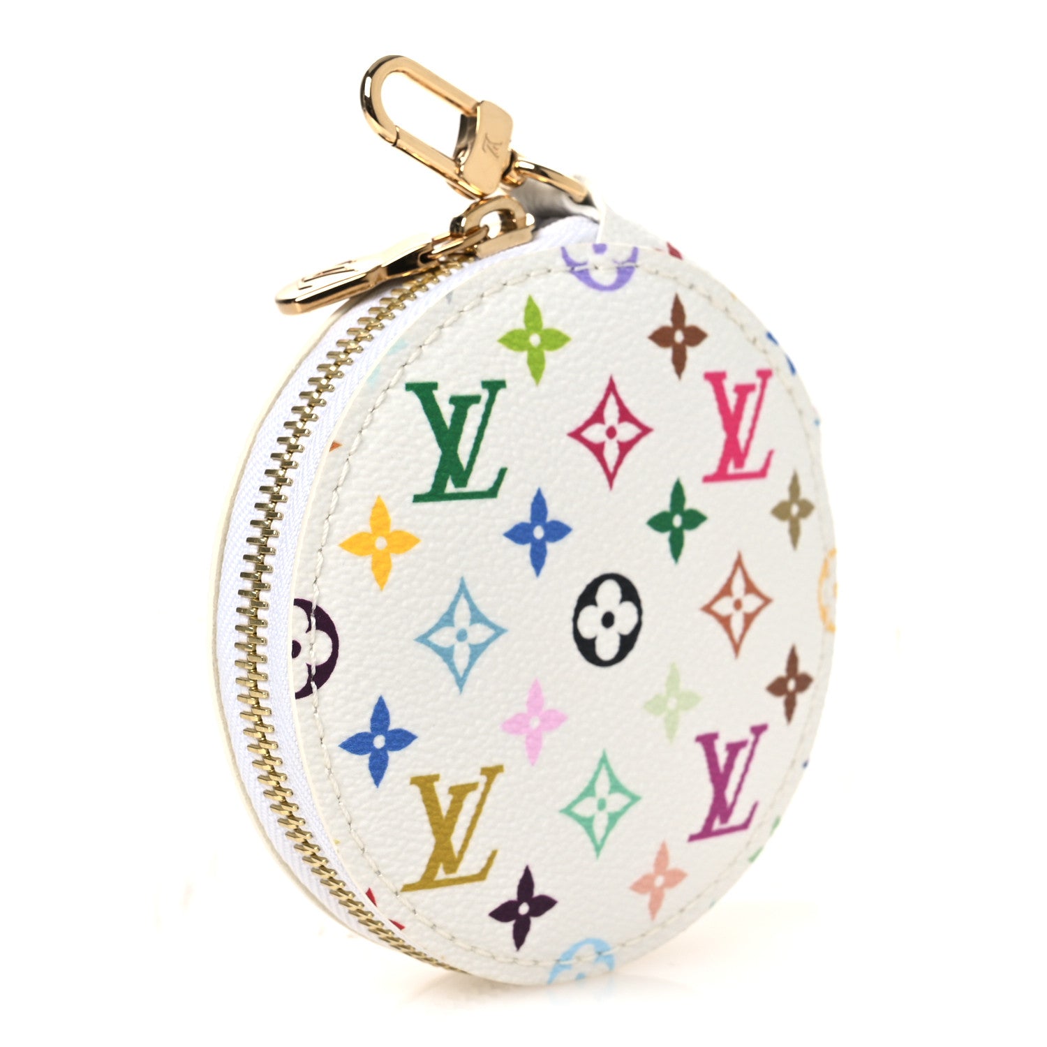 Louis Vuitton LV x TM Monogram Multicolor Marellini Round Coin Purse White 3 of 6