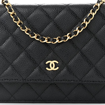 Chanel Caviar Quilted Wallet on Chain WOC Black 9 of 11