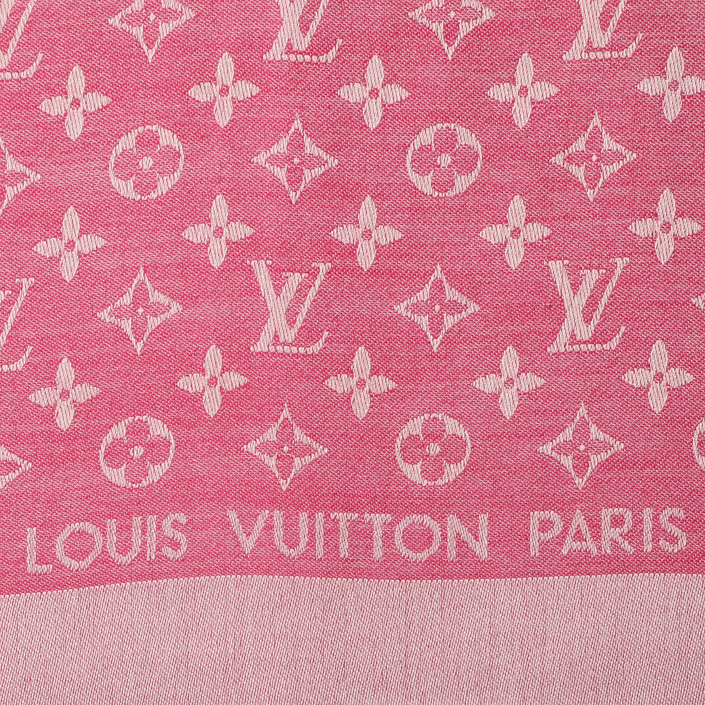 Silk Wool Monogram Denim Shawl Pivoine