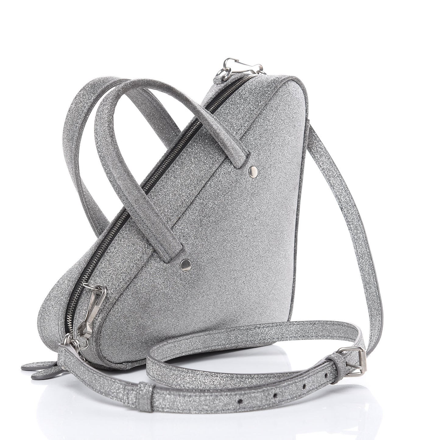 Glitter XS Triangle Duffle Argent Black