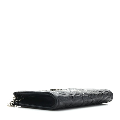 Chanel Caviar Camellia Embossed Key Holder Case Black 4 of 8