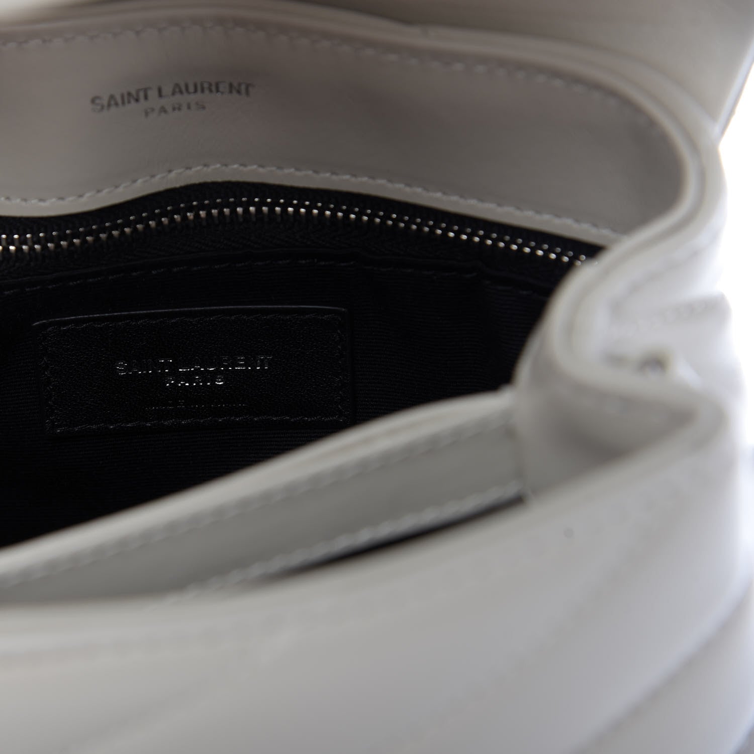 Saint Laurent Calfskin Y Quilted Monogram Toy Loulou Satchel Ivory 8 of 9