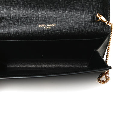 Saint Laurent Grain De Poudre Uptown Chain Wallet Black 5 of 12