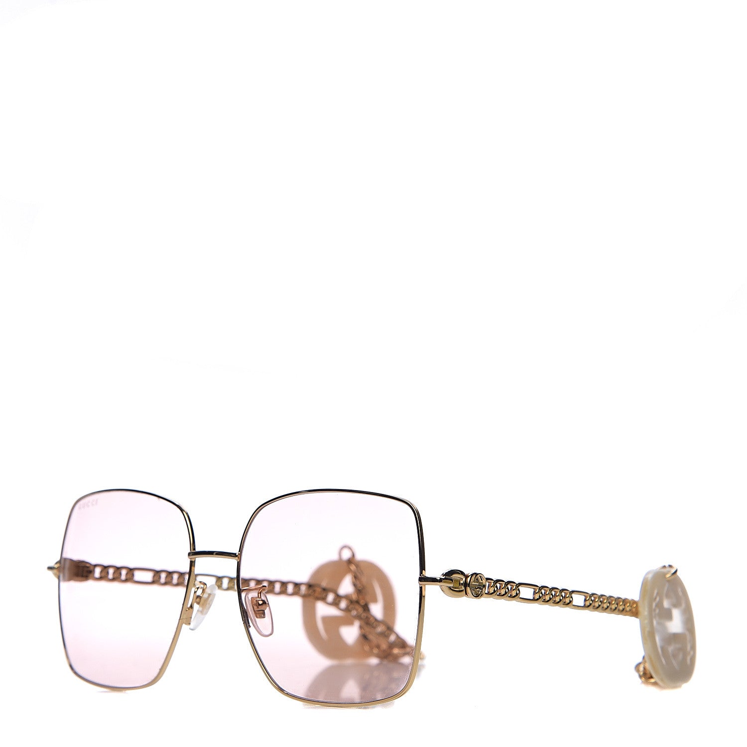 Gucci Oversized Sunglasses GG0724S Gold 1 of 7