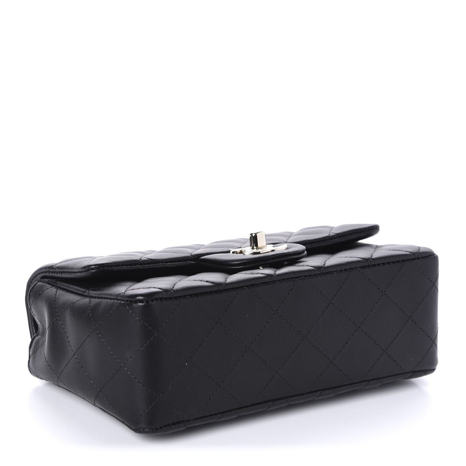 Chanel Lambskin Quilted Mini Rectangular Flap Black 4 of 11