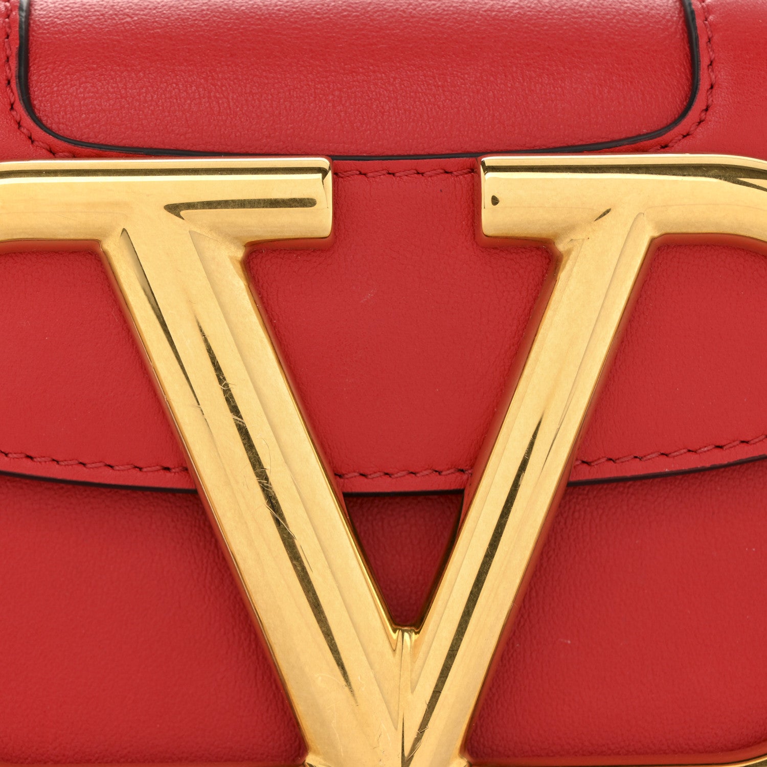 Valentino Garavani Calfskin Small Supervee Crossbody Bag Rouge Pur 12 of 14