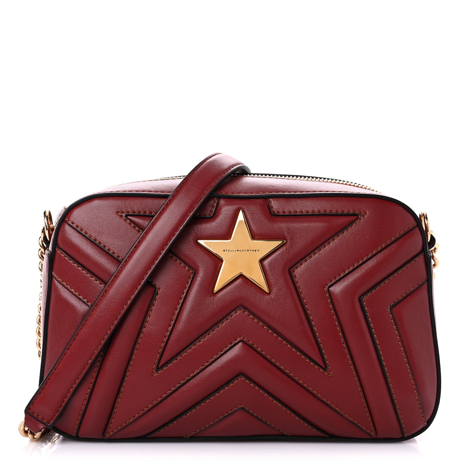 Stella McCartney Eco Alter Nappa Star Patch Shoulder Bag Red 1 of 9