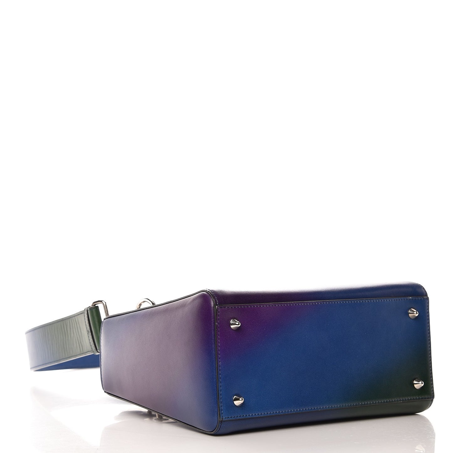 Box Calfskin Gradient Medium Lady Dior Purple Blue Green