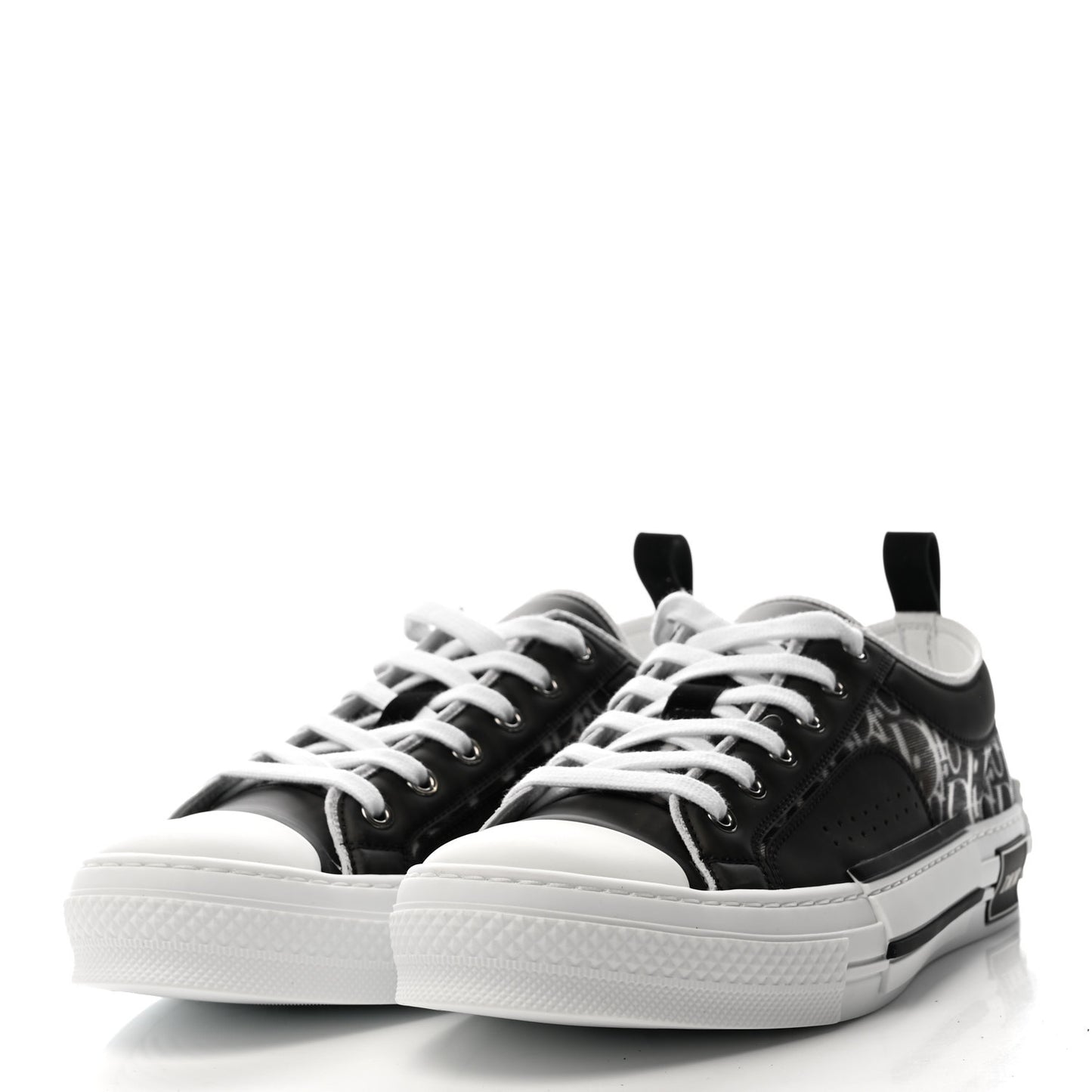 Technical Canvas Mesh Oblique Printed Mens B23 League Low Top Sneaker 43 Black Beige