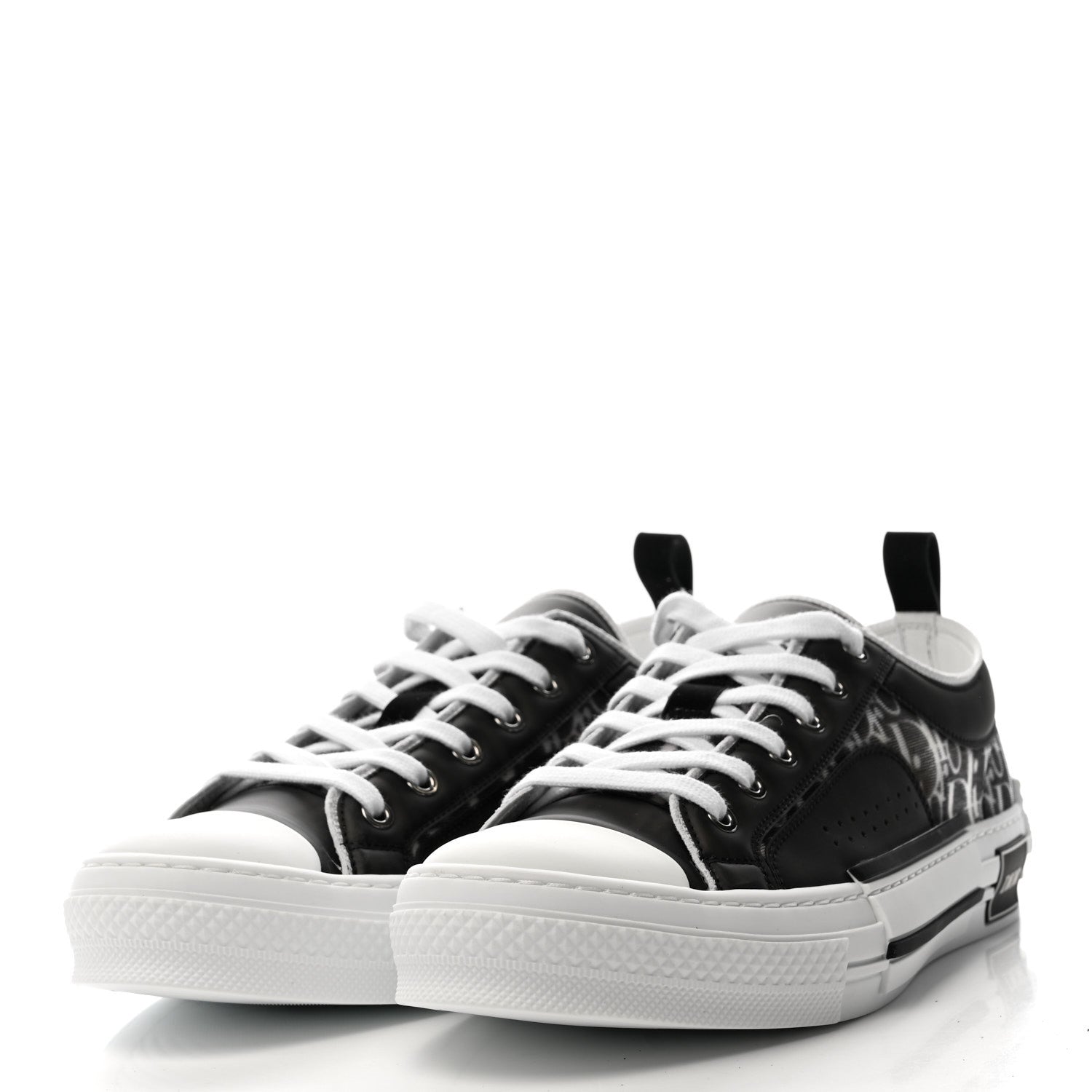 Christian Dior Technical Canvas Mesh Oblique Printed Mens B23 League Low Top Sneaker 43 Black Beige 3 of 10